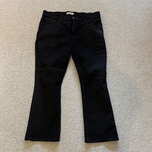 madewell coated black jeans.